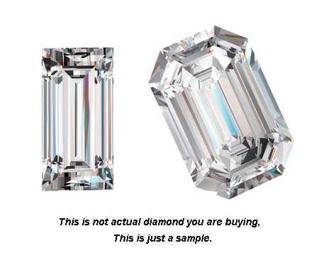 Loose diamond Square Step Cut Shape 0.10ct, VS1, G