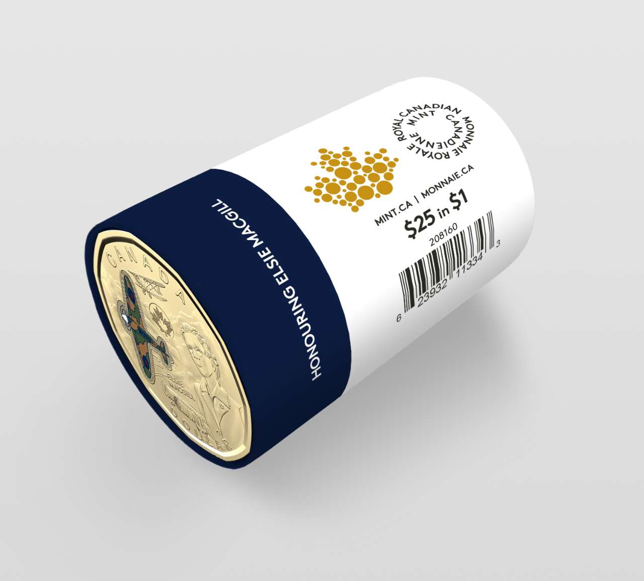 fullMatchVisible2023 "Honouring Elsie MacGill" Colourized RCM Special Wrap Roll of $25 Face Value$1
