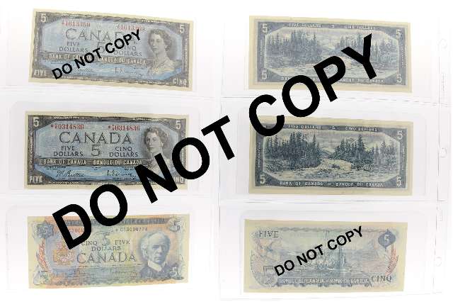 fullMatchVisibleSet of Five Dollar Bank Notes: Pre-Confederation, in Binder, Fine or BetterN/AN/A