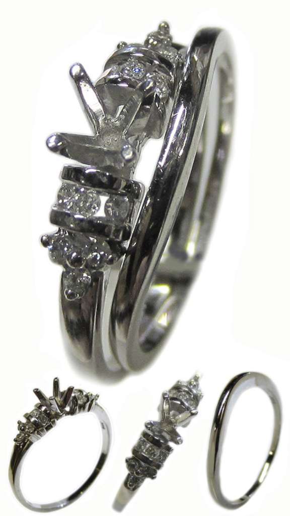 Semi-Mount, engagement ring and wedding band