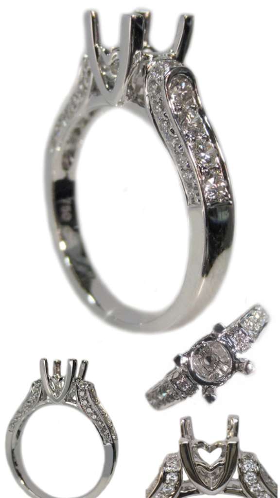 18kt white gold diamond ring mounting