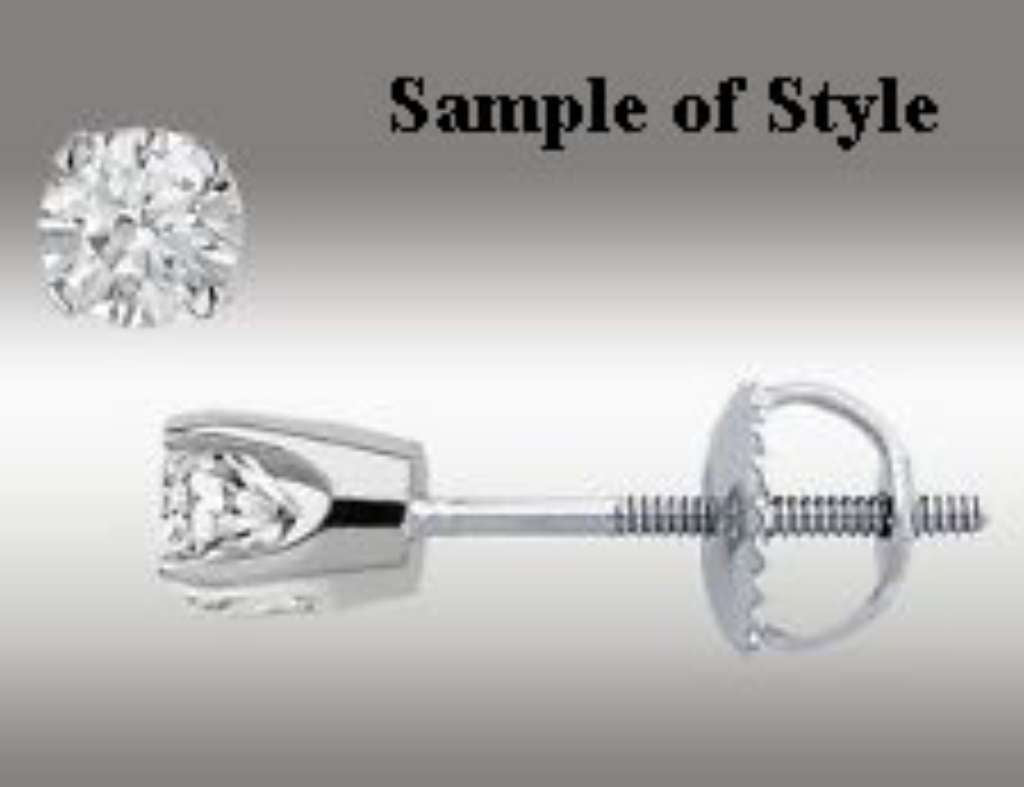14kt white gold diamond earrings