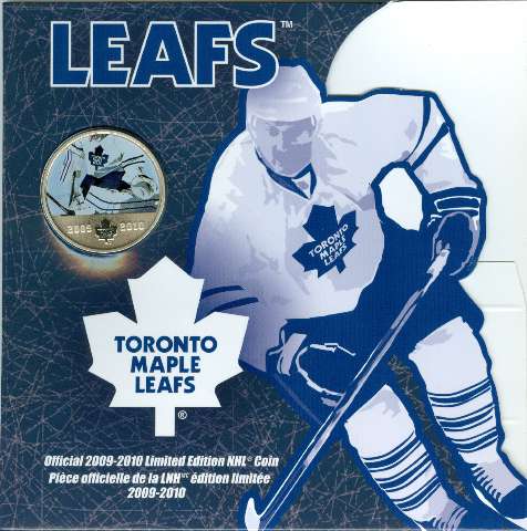 Canada Base Metal 2009 50 Cents Toronto Maple Leafs - NHL Series SP
