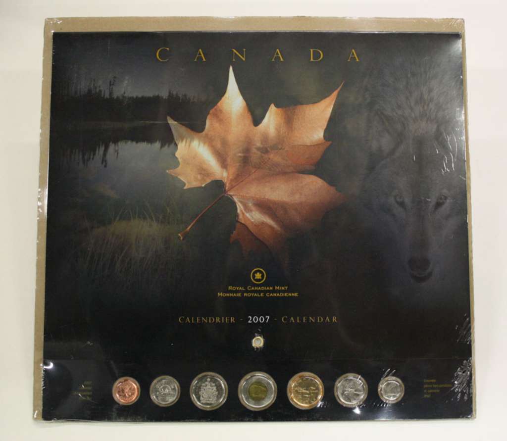 Canada Base Metal 2007 Set Calendar Coin, 7-coins CI
