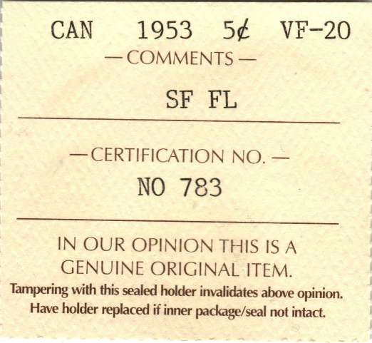 fullMatchVisible1953 Shoulder Fold Far Leaf (Mule)VF20ICCS