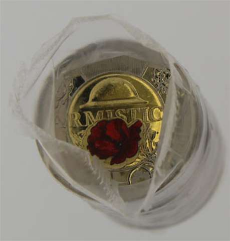 fullMatchVisible$2.00 Coloured "Armistice" RCM Original Roll of 25 pieces, $50 Face Value$2