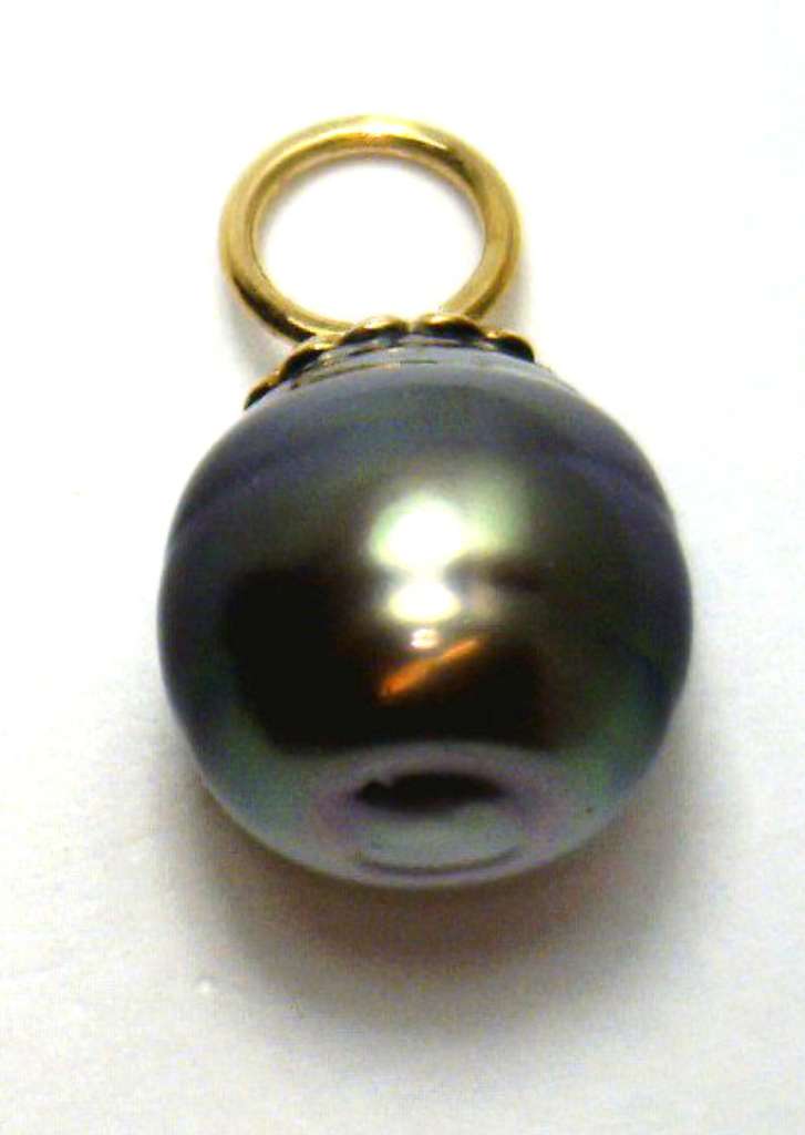 Ladies' 14kt yellow gold Tahitian pearl pendant