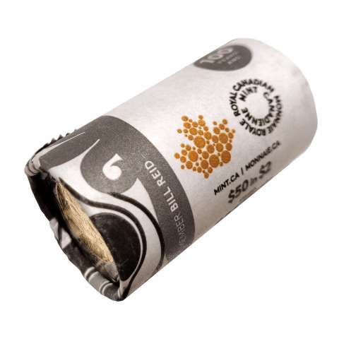 fullMatchVisible2020 We Remember Bill Reid" (Non-Coloured) RCM Special Wrapped Roll of $50 Face Value$2