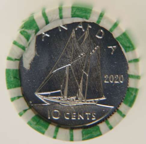 fullMatchVisible2020 RCM Wrapped Roll of 50 Pieces, $5 Face Value10 cents