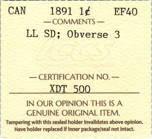 fullMatchVisible1891 SL SD; Obverse 3EF40ICCS