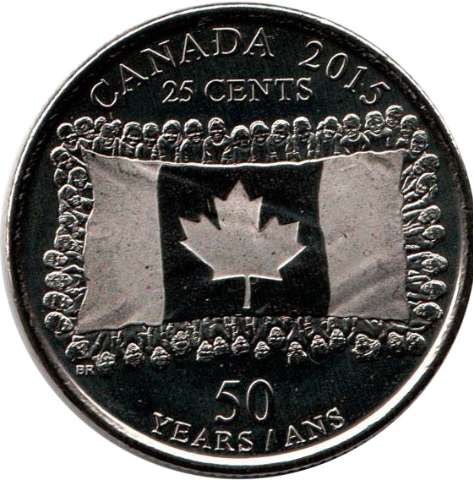 fullMatchVisible2015 50th Anniversary of the Canadian Flag Non-Coloured ReverseMS63N/A