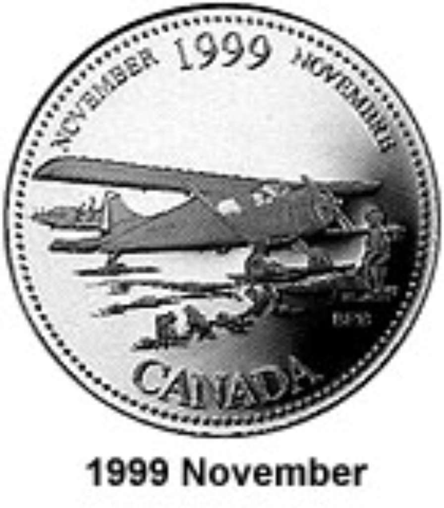 Canada Base Metal 1999 25 Cents November - Millenium 1999  BU