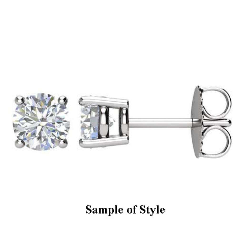 14kt white gold diamond earrings