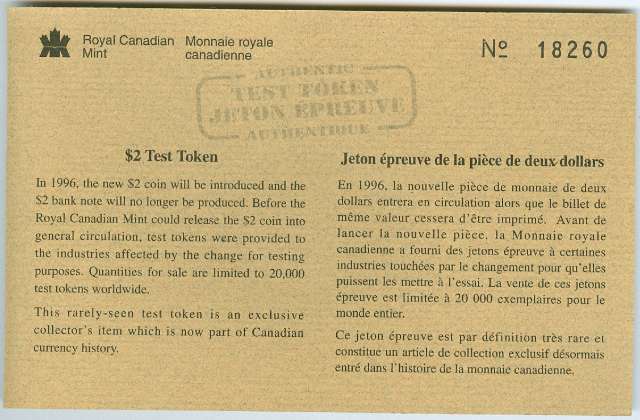 fullMatchVisibleToken and Authenticity CertificateRound bi-metallic