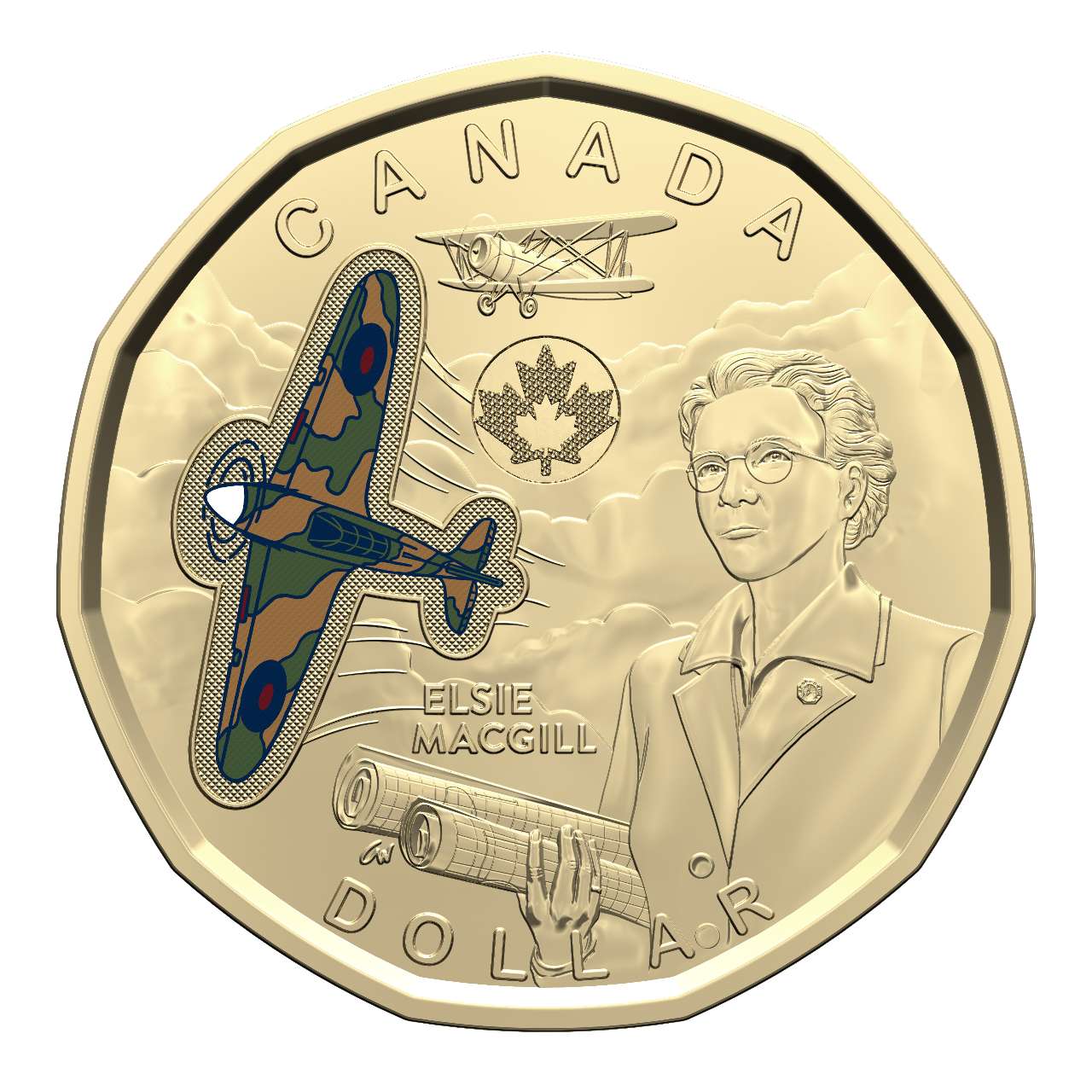 fullMatchVisible2023 "Honouring Elsie MacGill" Colourized RCM Special Wrap Roll of $25 Face Value$1