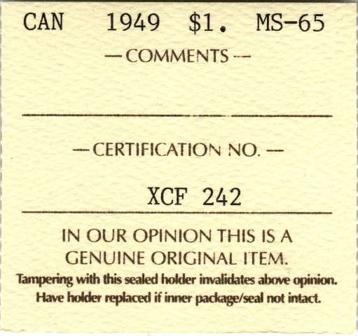 fullMatchVisible1949MS65ICCS