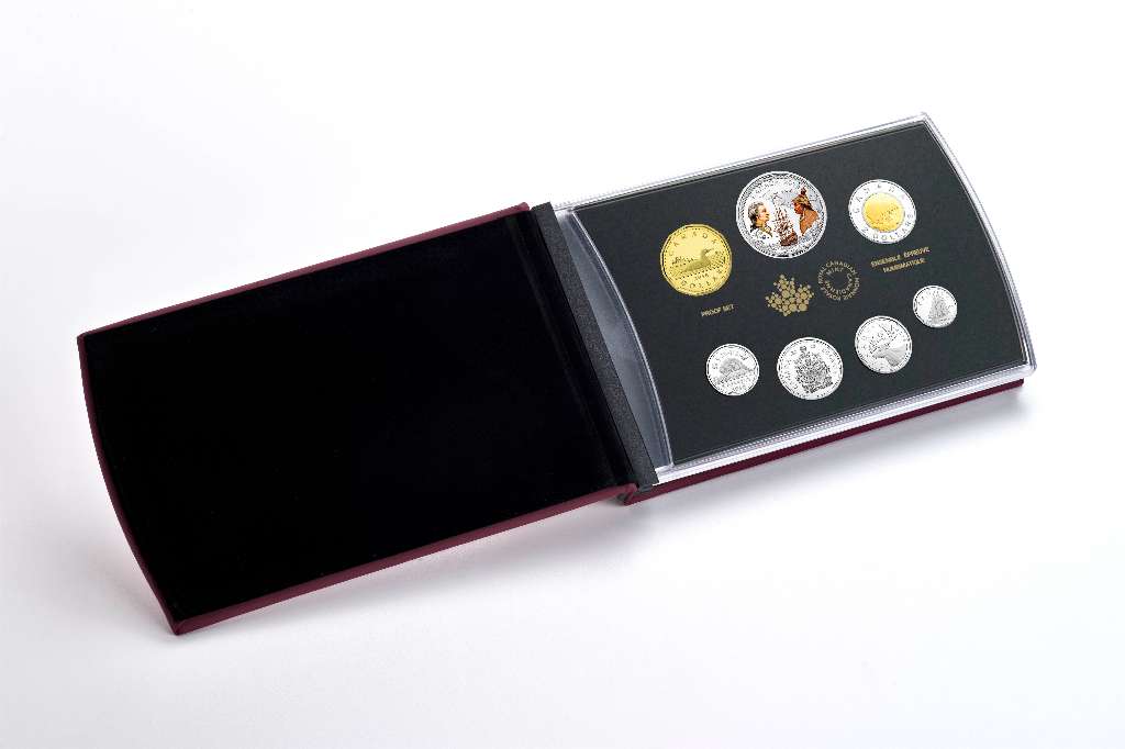 Canada Base Metal 2018 Fine Silver Dollar Proof Set, 240th Anniv Captain Cook at Nootka Bay, $1 colorized, 7-coins