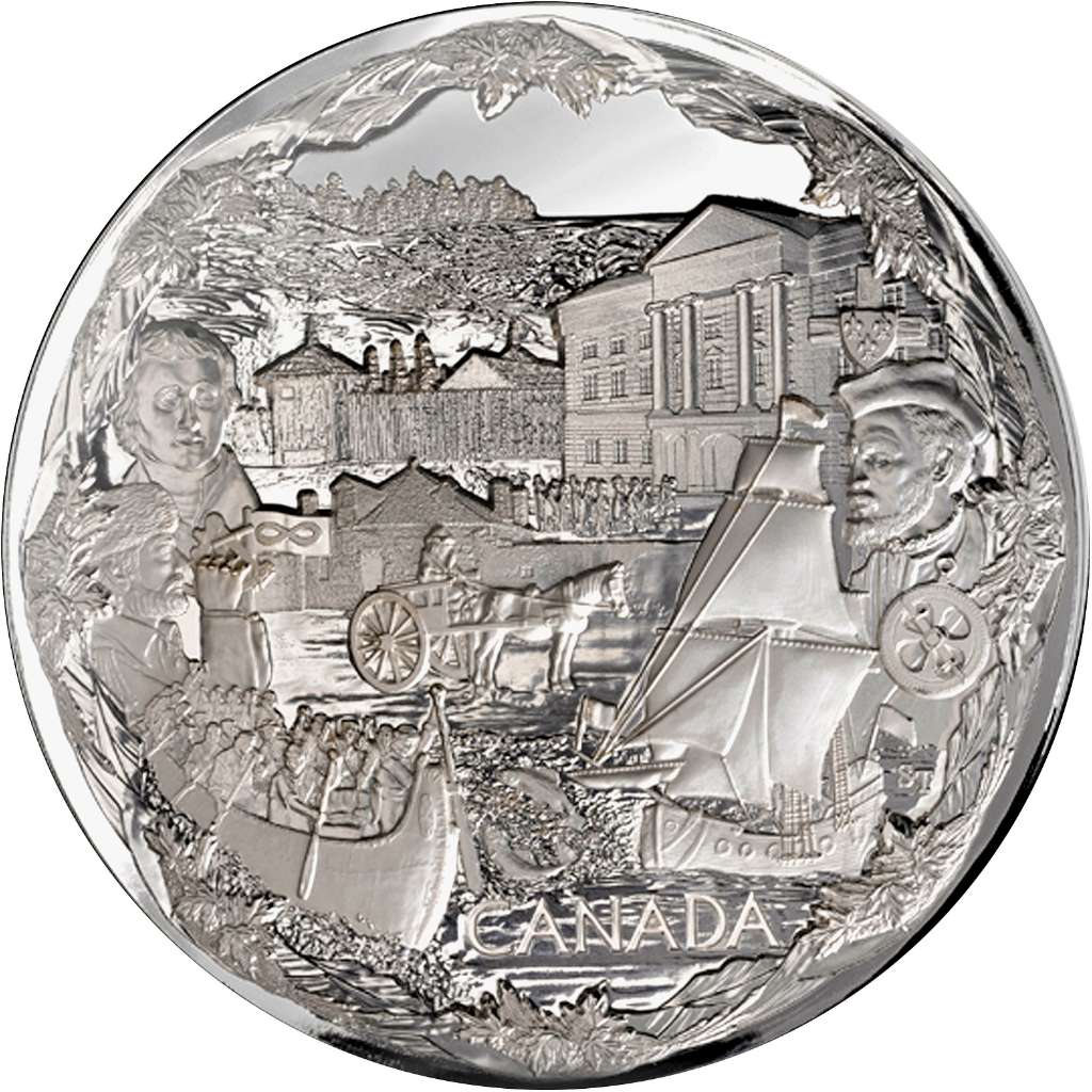 Canada Silver 2008 $250 1 Kilo Towards Confederation - 2010 Olympics 3