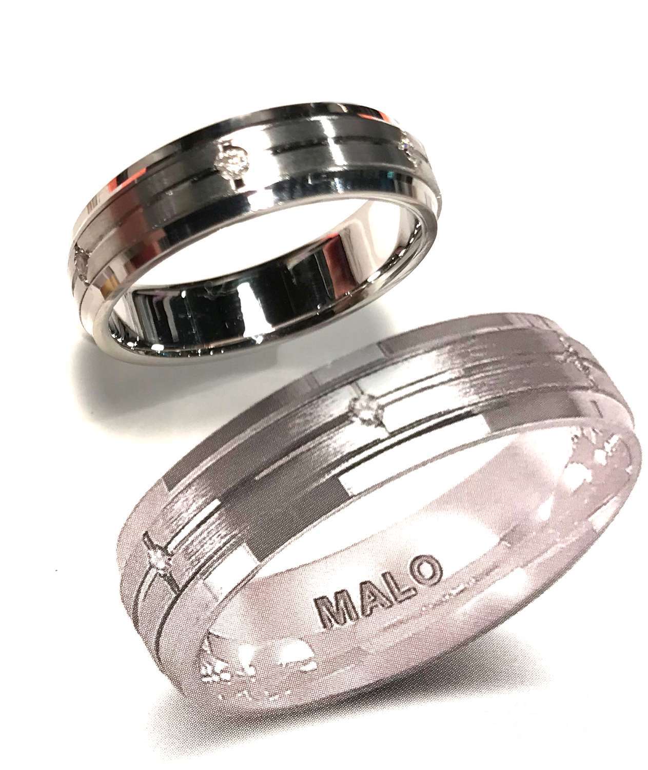 Malo wedding band JMDS-001-6WG