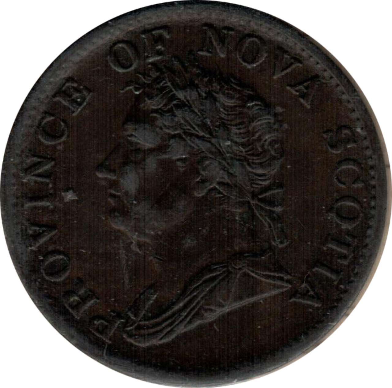 fullMatchVisibleHalfPenny Token; Long Right Ribbon, EngrailedEF40ICCS