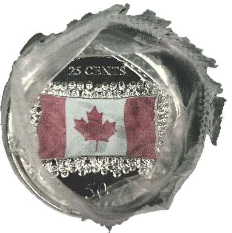 fullMatchVisible2015 Canadian Flag: Mixed plain & Coloured25 cents