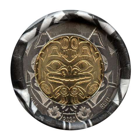 fullMatchVisible2020 We Remember Bill Reid" (Non-Coloured) RCM Special Wrapped Roll of $50 Face Value$2