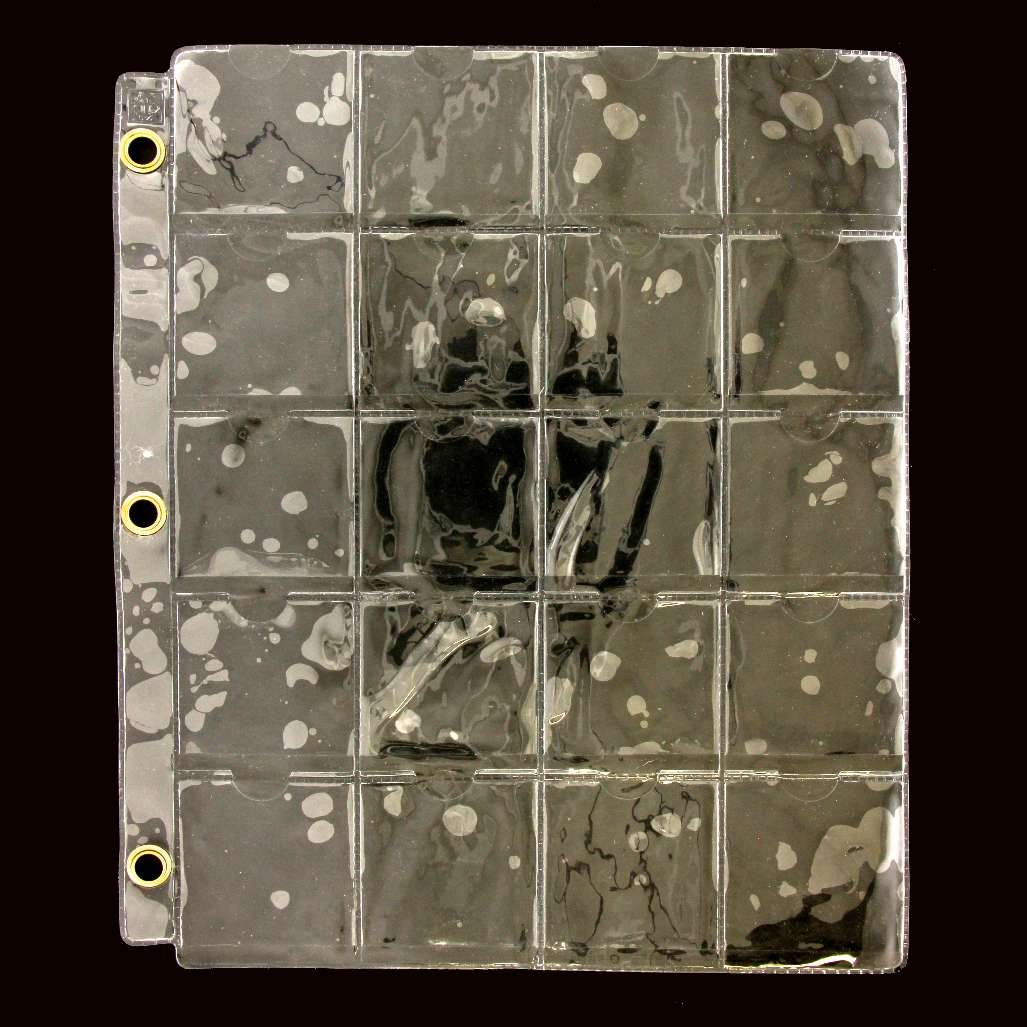 20 POCKETS/STEEL EYELET 3 RING VINYL PAGES  EA.(LH)