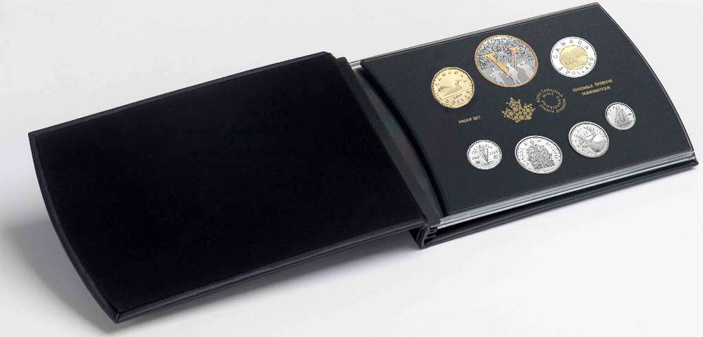 Canada Base Metal 2020 Premium Proof Set, 75th Anniv of V-E Day, $1 gold-plated, 7-coins