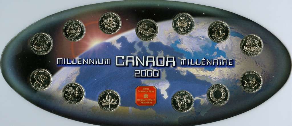2000 25c Millennium Commemorative Uncirculated Coin Set