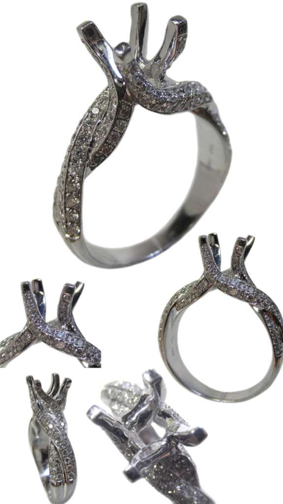 18kt white gold diamond ring mounting