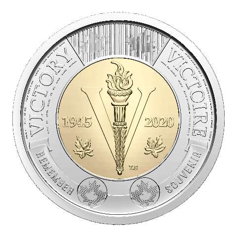 fullMatchVisible2020 "We Remember The End of the Second World War" (Non-Coloured) RCM Special Wrapped Roll of $50 Face Value$2