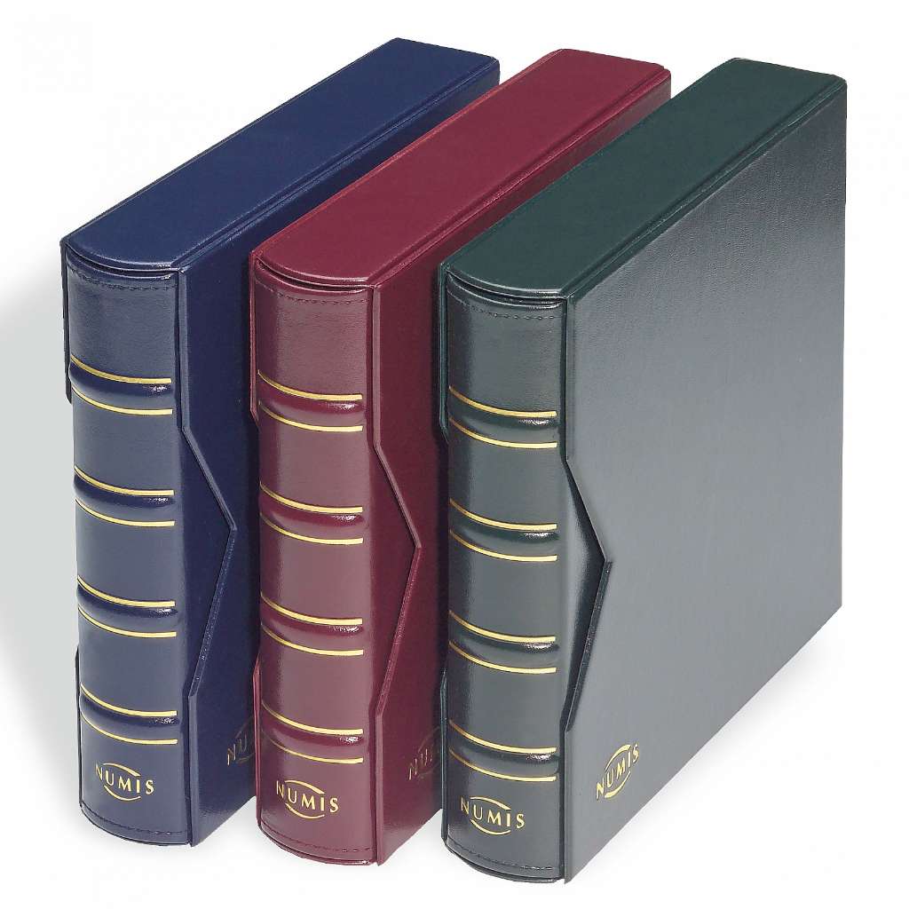 Lighthouse (330 847) Classic NUMIS Coin Album Green 4-Ring Binder with Slipcase