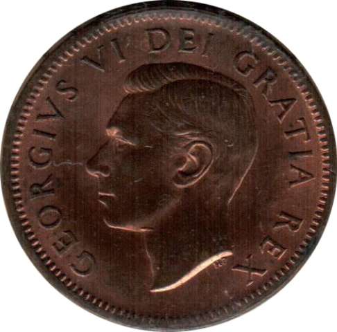 fullMatchVisible1949; A To Denticle; Red & BrownMS64ICCS