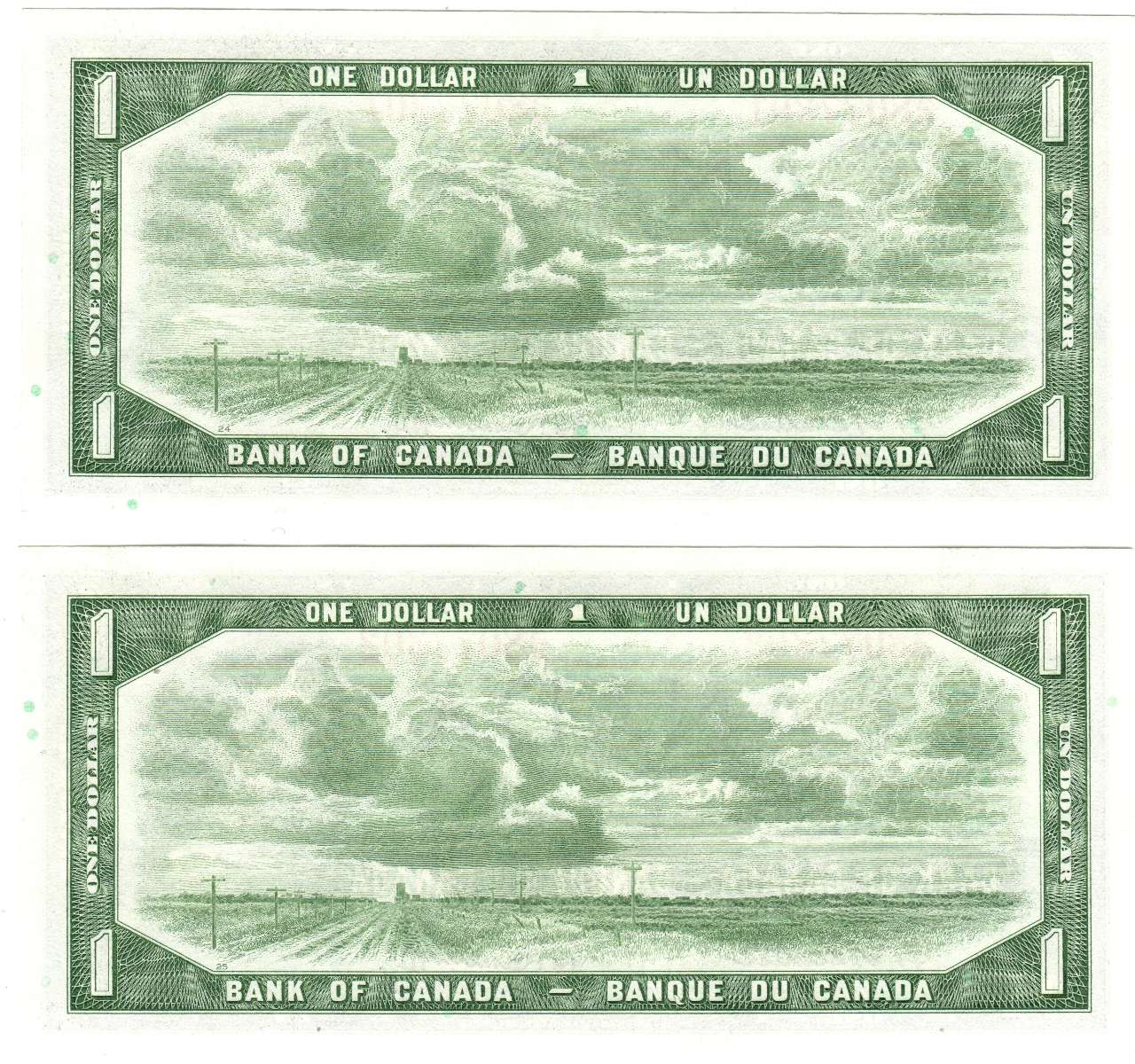 fullMatchVisibleModified Beattie-Rasminsky; British American Banknote Company; H/M Changeover Prefix; Consecutive PairUNCN/A