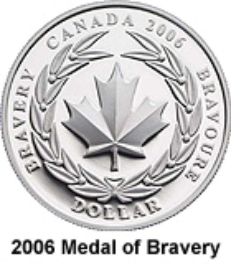 Canada Silver 2006 $1 Medal of Bravery PF .809oz, .9999