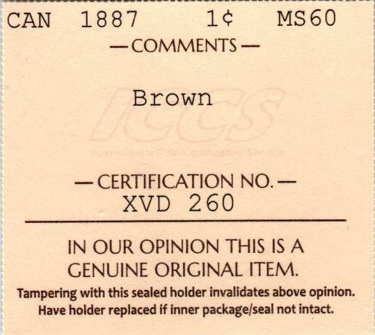 fullMatchVisible1887 BrownMS60ICCS