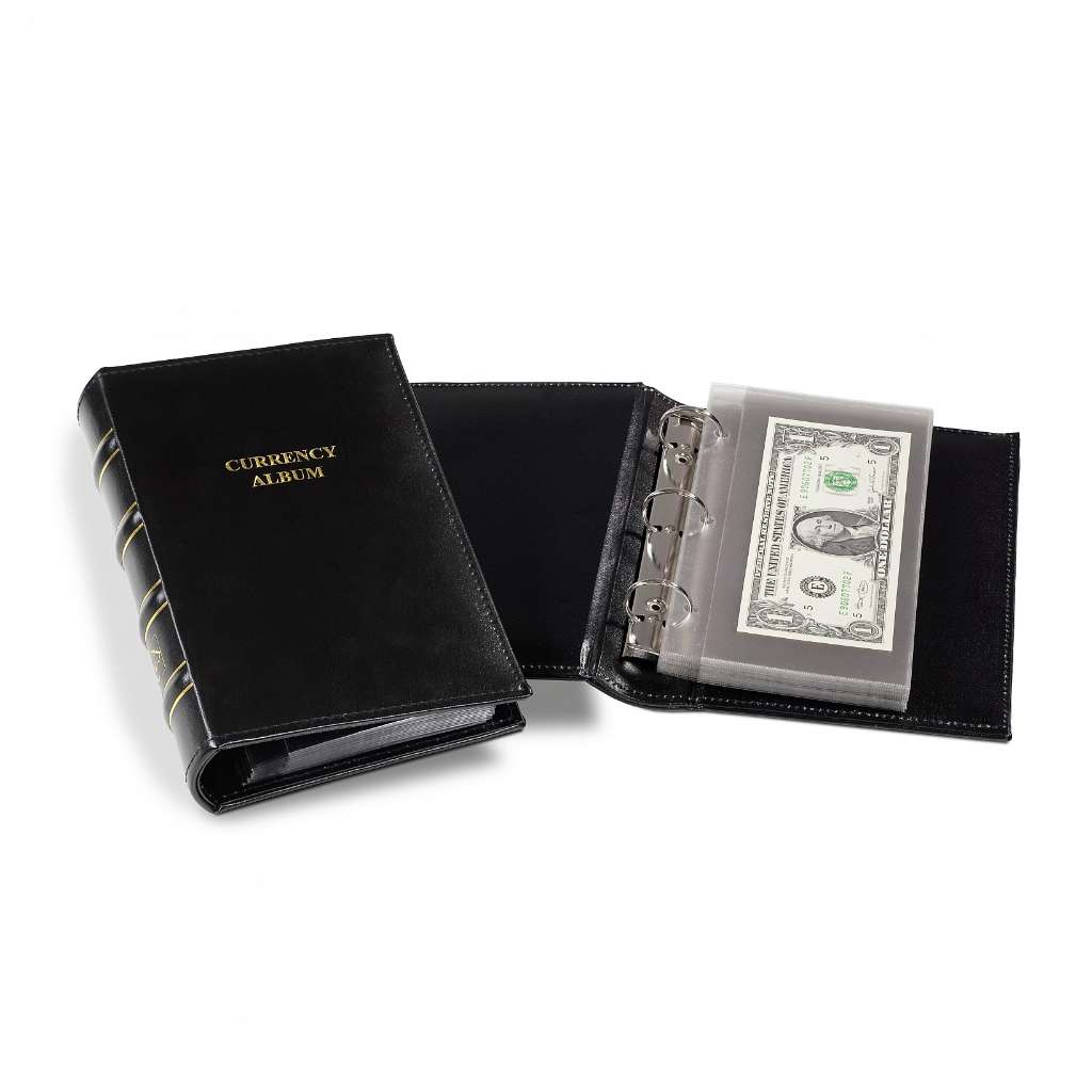 LH (338250) Currency Album BLACK with 20cystal clear pockets