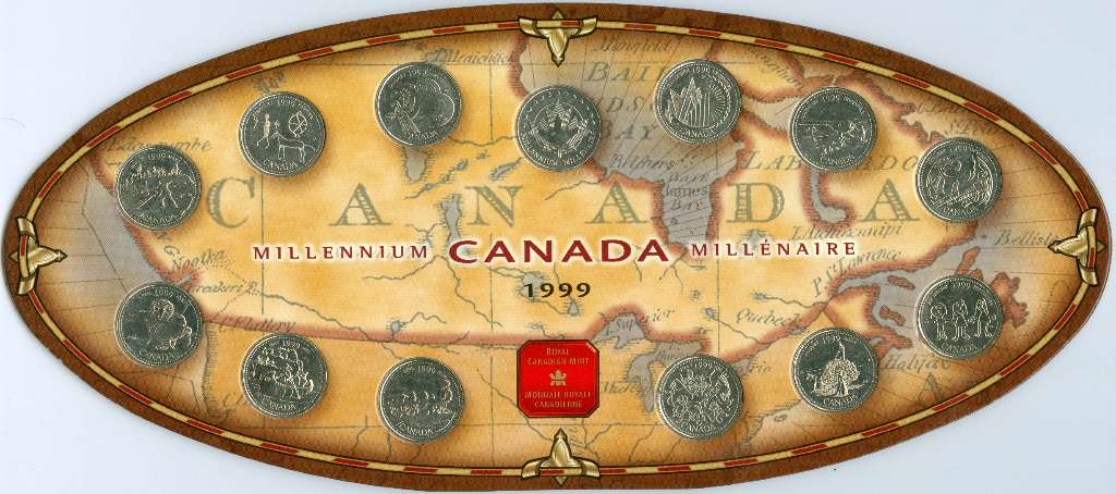 1999 25c Millennium Commemorative Uncirculated Coin Set