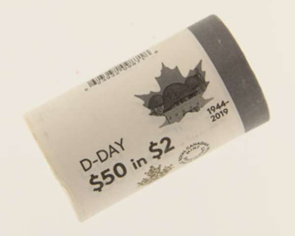 fullMatchVisible2019 "D-Day" (Non-Coloured) RCM Special Wrapped Roll of $50 Face Value$2