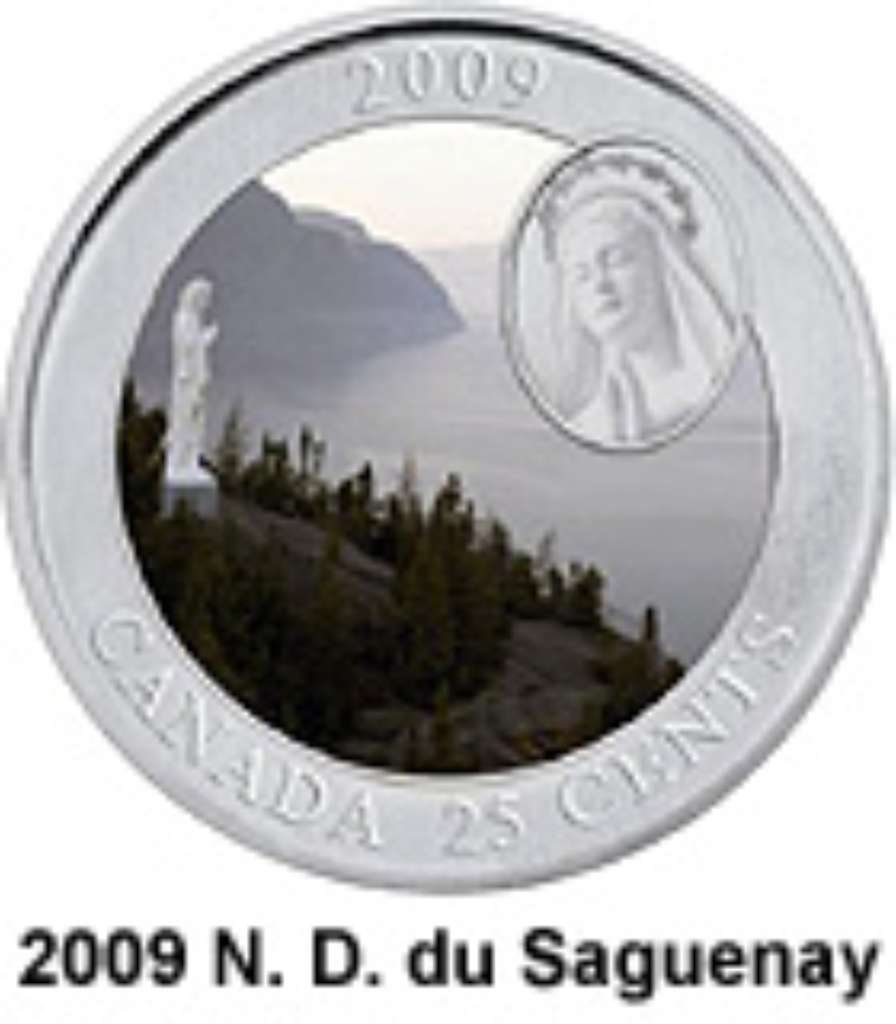 Canada Base Metal 2009 25 Cents Notre-Dame-Du-Saguenay SP