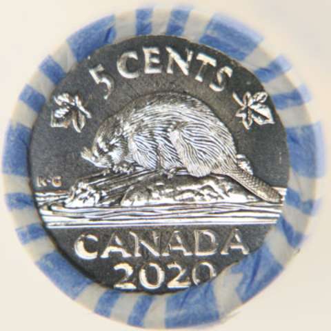 fullMatchVisible2020, RCM Wrapped roll of 40 pieces, $2 Face Value5 cents