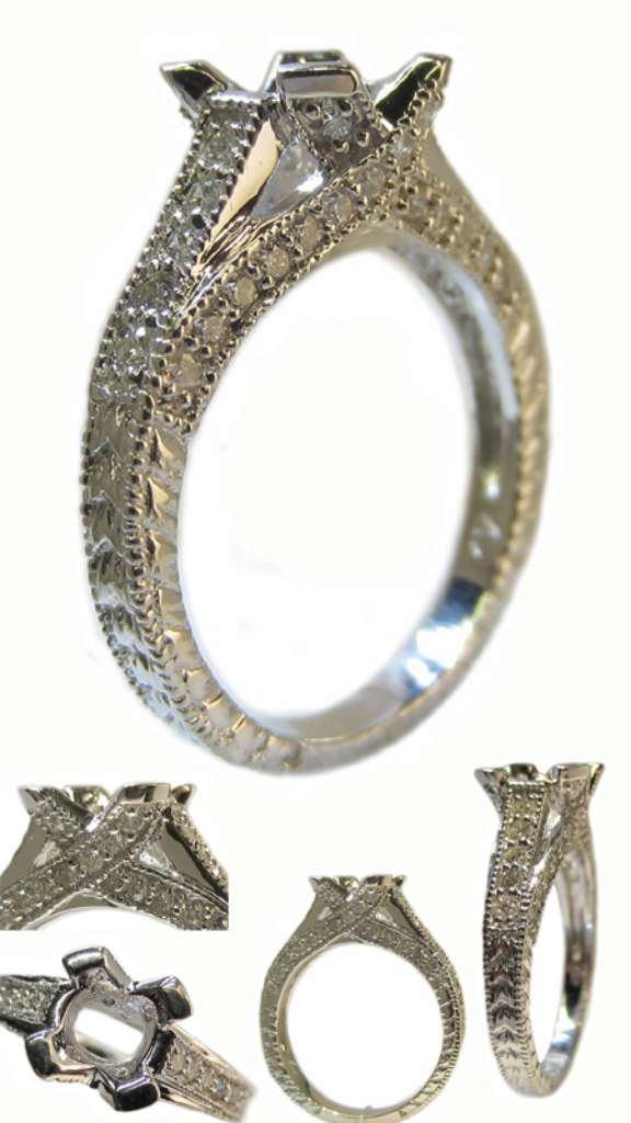 Semi-Mount engagement ring