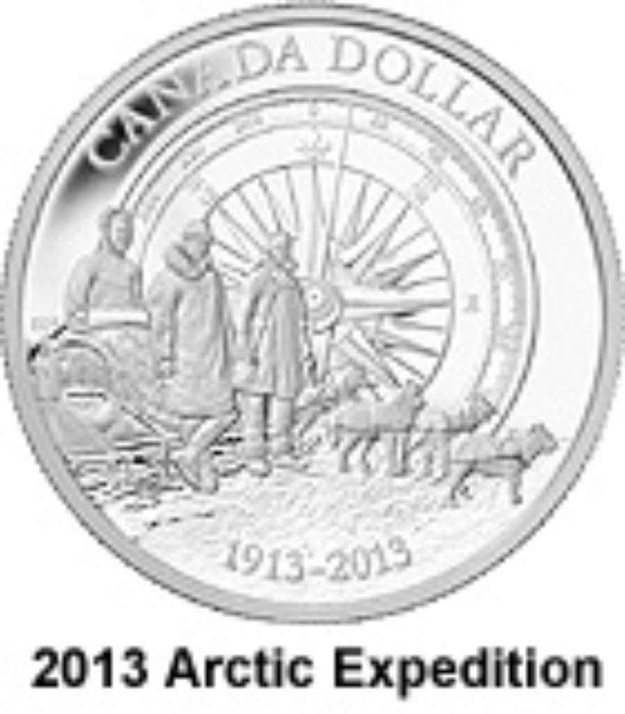 Canada Silver 2013 $1 Arctic Expedition 100th Anniv MS .745oz, .9999