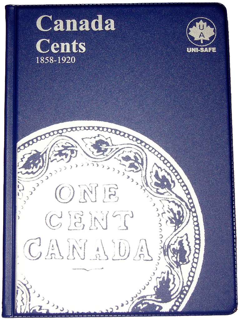 UA #141 Canada Large Cent 1858 - 1920 Blue Coin Folders