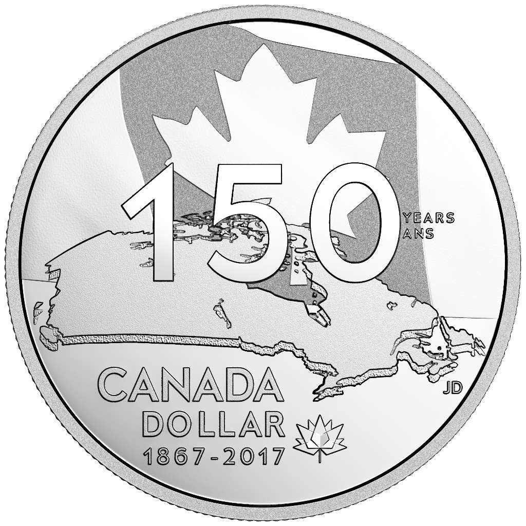 Canada Silver 2017 $1 Our Home and Native Land -  PF .745oz, .9999