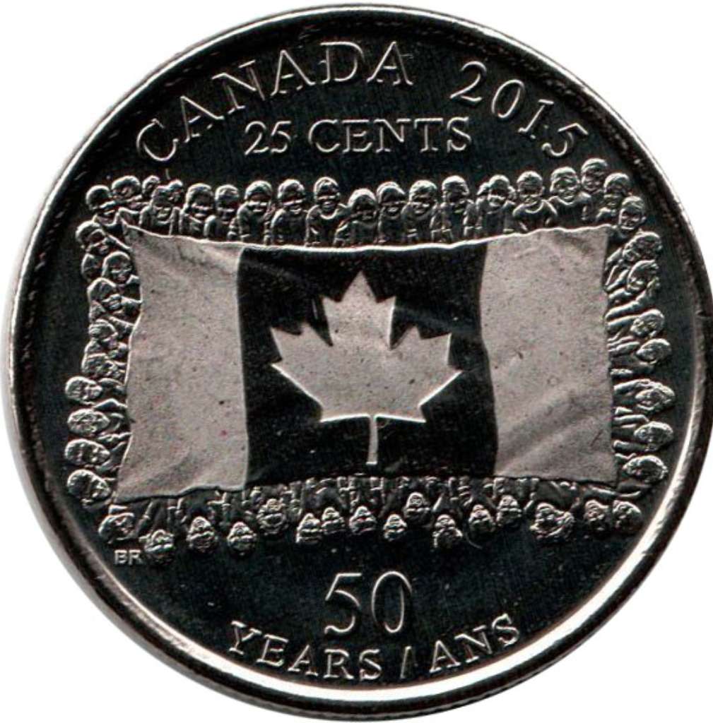 fullMatchVisible2015 50th Anniversary of the Canadian Flag Non-Coloured ReverseMS60N/A