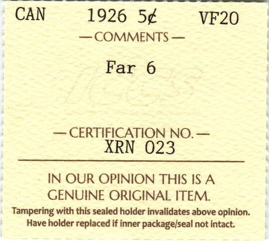 fullMatchVisible1926 Far 6VF20ICCS