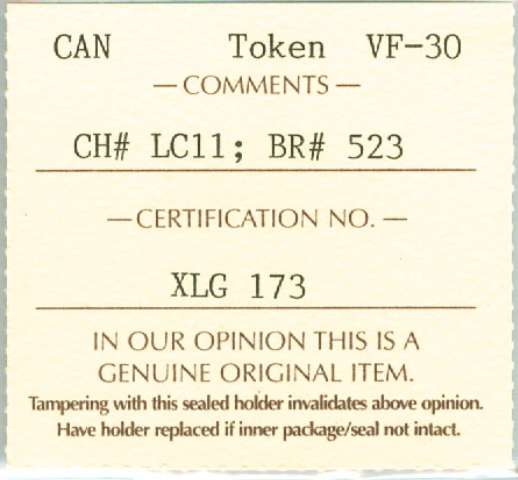 fullMatchVisible1 Penny Token Narrow TailVF30ICCS