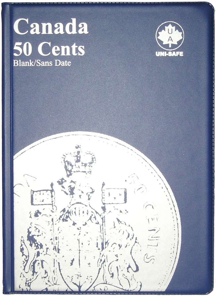 UA #146B Canada 50 Cent Blank Blue Coin Folder