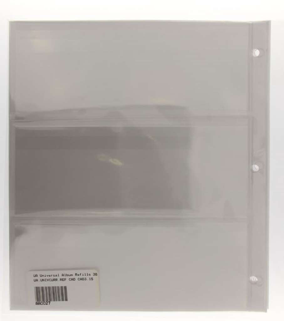 UA Universal Album Refills 3B - 3 pockets, pkg of 3